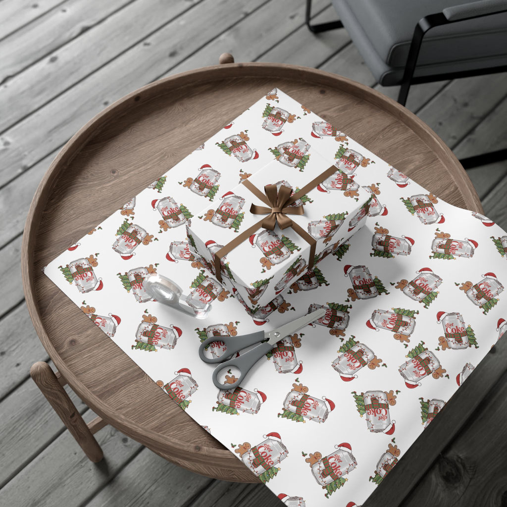 Diet Coke Christmas Wrapping Paper — Festive Soda-Themed Gift Wrap