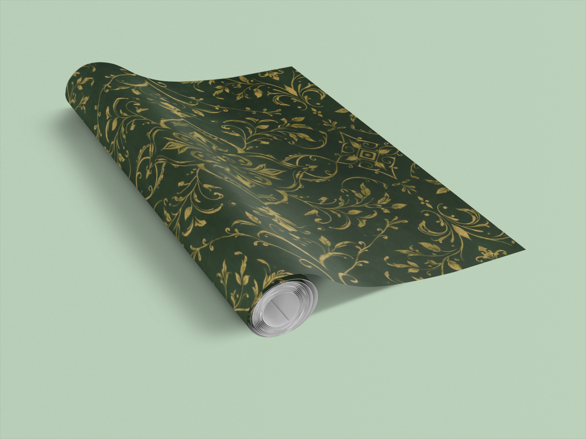 Middle-earth Elvish Luxury Gift Wrap Paper — Green LOTR-Inspired Wrapping