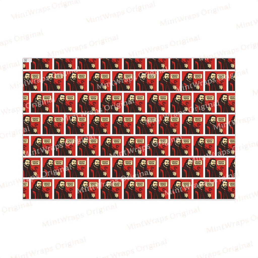 Valentine's Gift Wrap Paper — 'Creepy Paper' Quote from Nandor (What We Do in the Shadows)