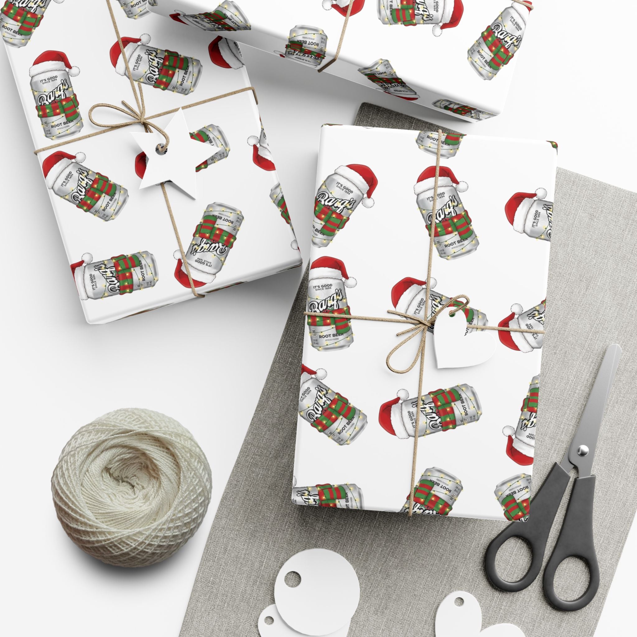 Gift Wrap Papers, Funny Barqs Rootbeer Theme, Wrapping Paper Roll for Parties, Birthdays, Gift Giving, Holiday Presents, Craft Projects