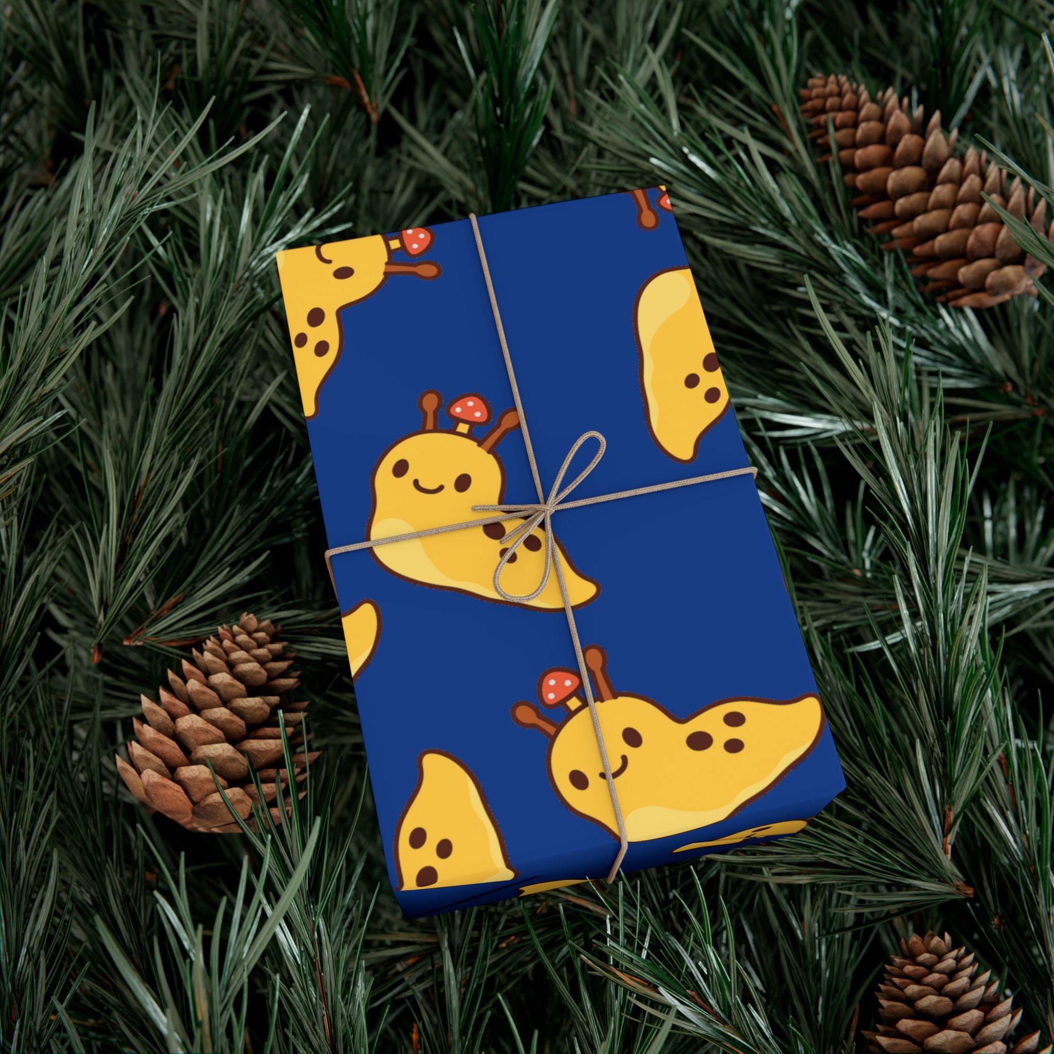 Gift Wrap Papers, Nature Lover Gift, Cute Banana Slug Mushroom Design, Gift Wrap Sheets, Wrapping Paper Roll, Snail Slug Lover Present