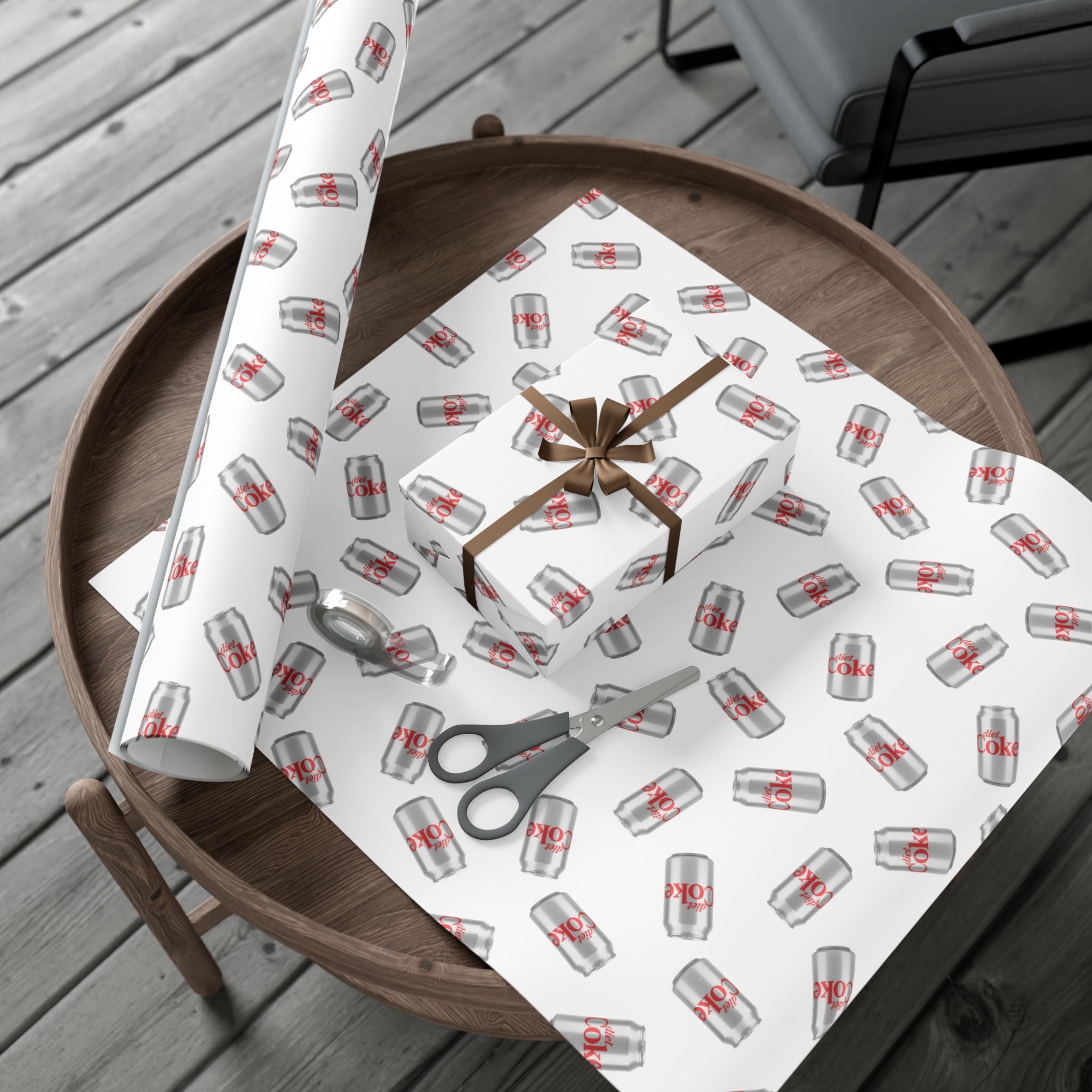 Diet Coke Can Gift Wrap Paper — Soda Can Pattern Wrapping Paper
