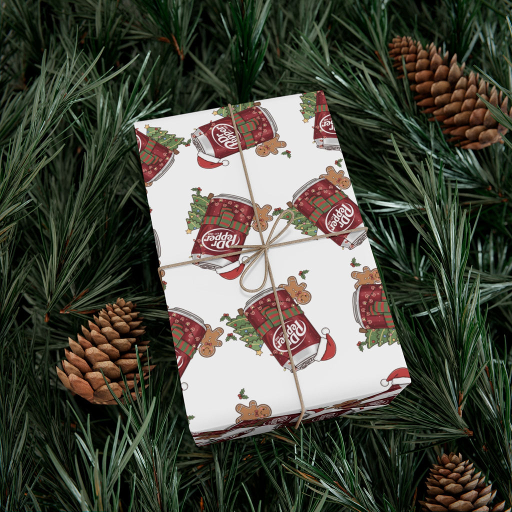 Wrapping Paper, Funny Dr Pepper Christmas Gift Wrap Papers, Holiday Gift Wrap, Unique Christmas Wrap, Christmas Present Soda Pop Texas