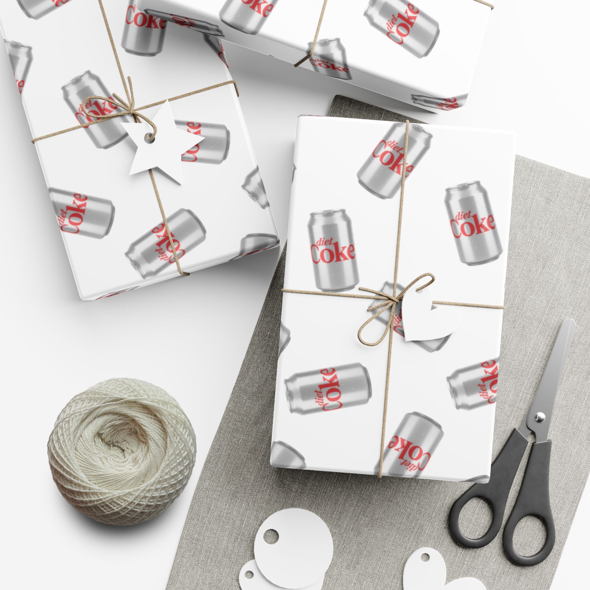 Diet Coke Can Gift Wrap Paper — Soda Can Pattern Wrapping Paper