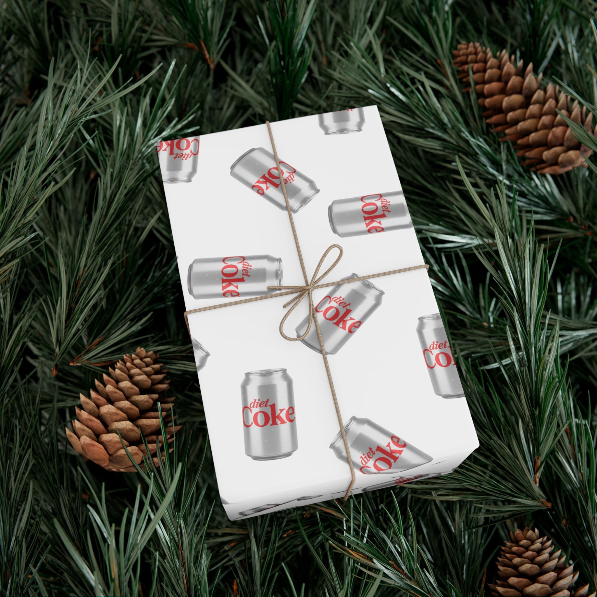 Diet Coke Can Gift Wrap Paper — Soda Can Pattern Wrapping Paper