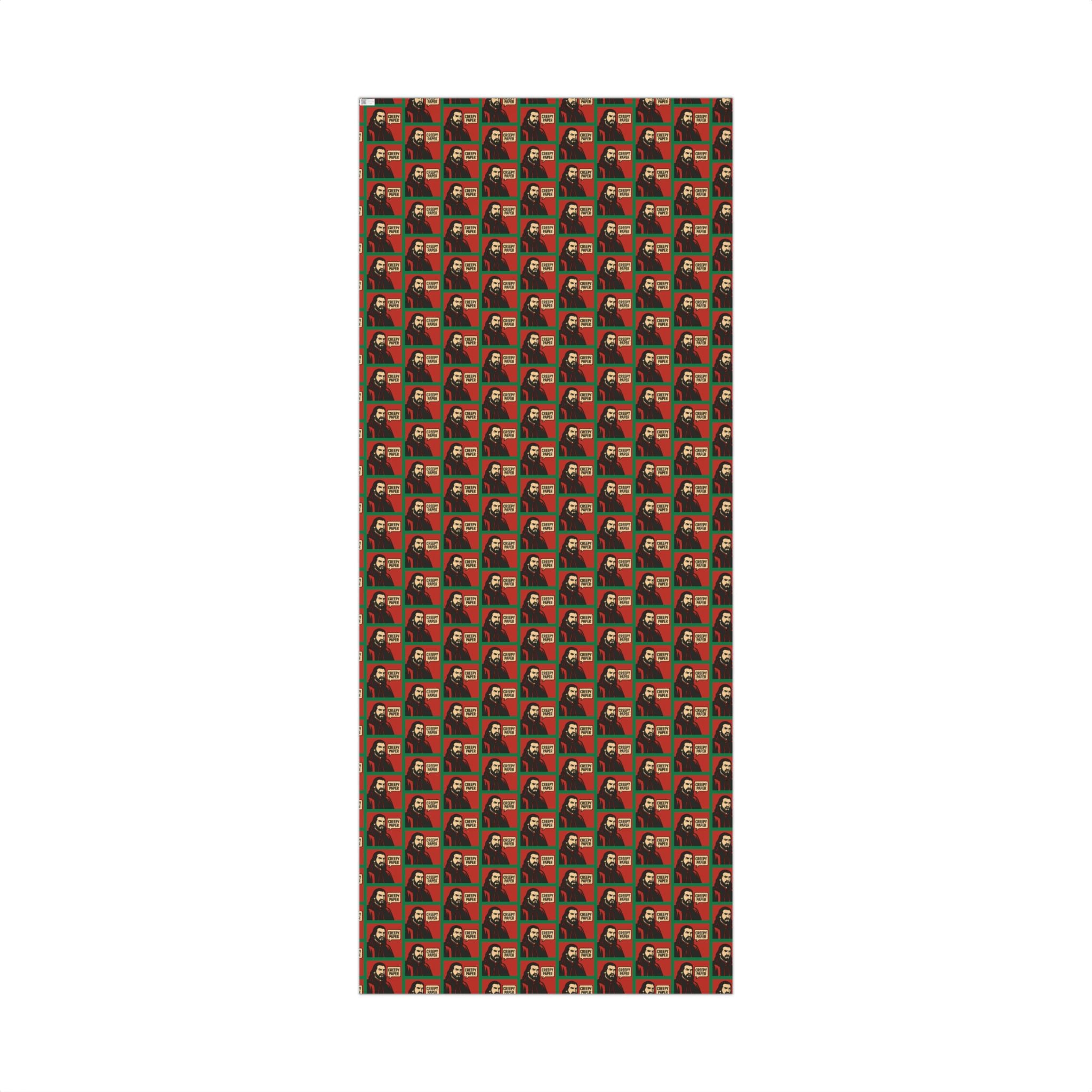 What We Do in the Shadows "Creepy Paper" Gift Wrap — Red & Green
