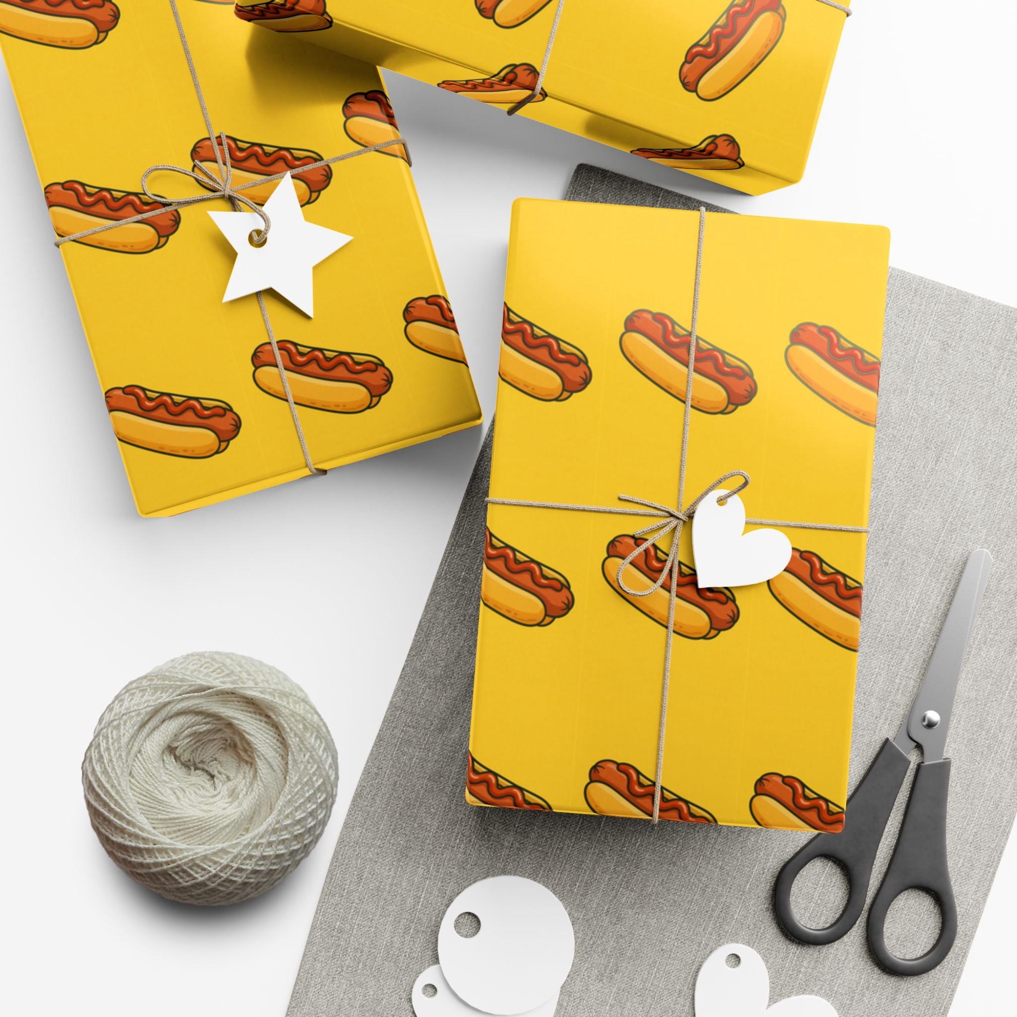 Wrapping Paper, Glizzy Funny Gag Gift Hot Dogs, Hot Dog Lover Birthday Gift, Gift Wrap Accessories, Gift Packaging Supplies, Party Supply
