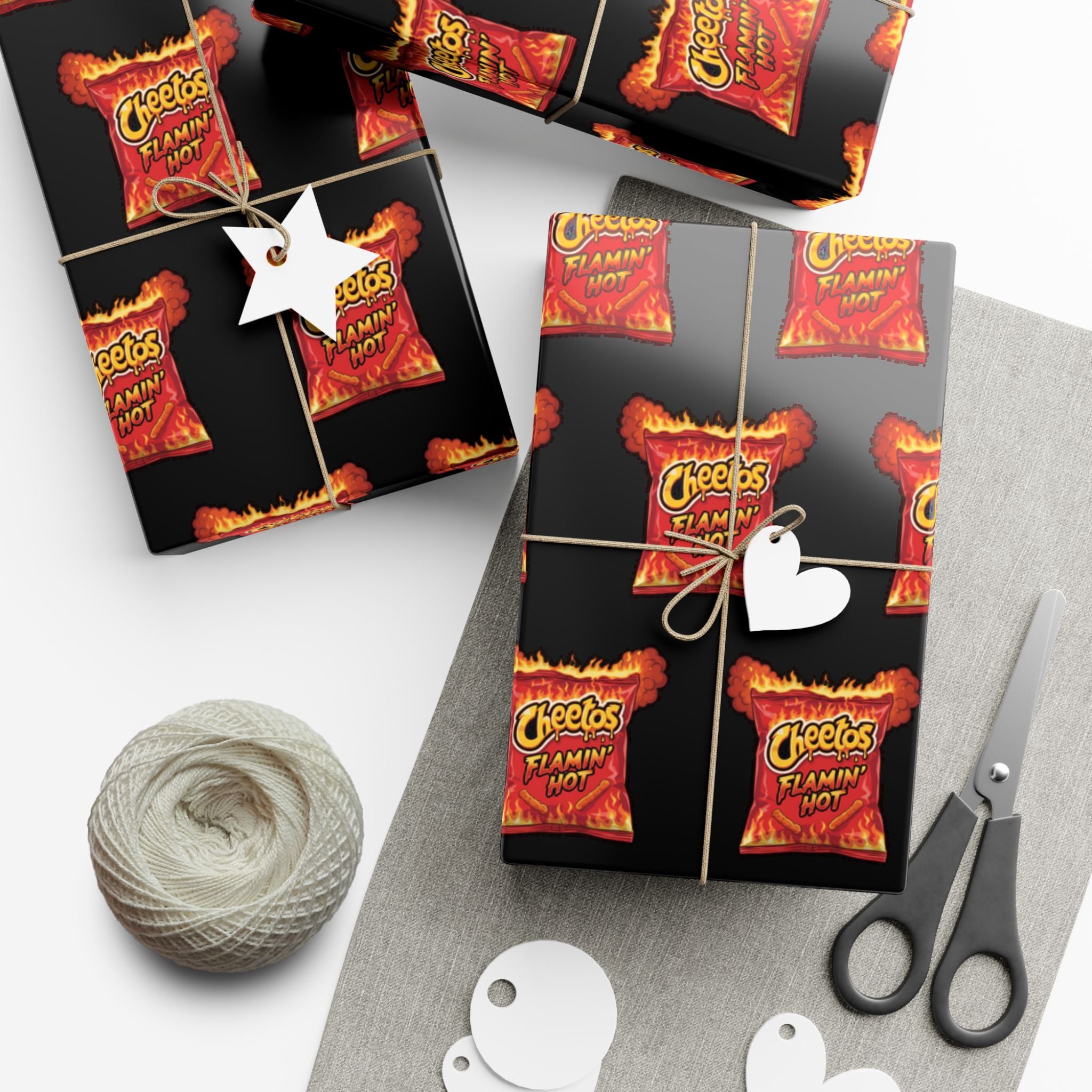 Wrapping Paper, Frito-Lay Hot Cheetos Bag of Chips Gag Gift Funny, Gift Wrap Roll, Chip Lover Gift, Unique Wrapping Paper, Funny Gift Wrap,