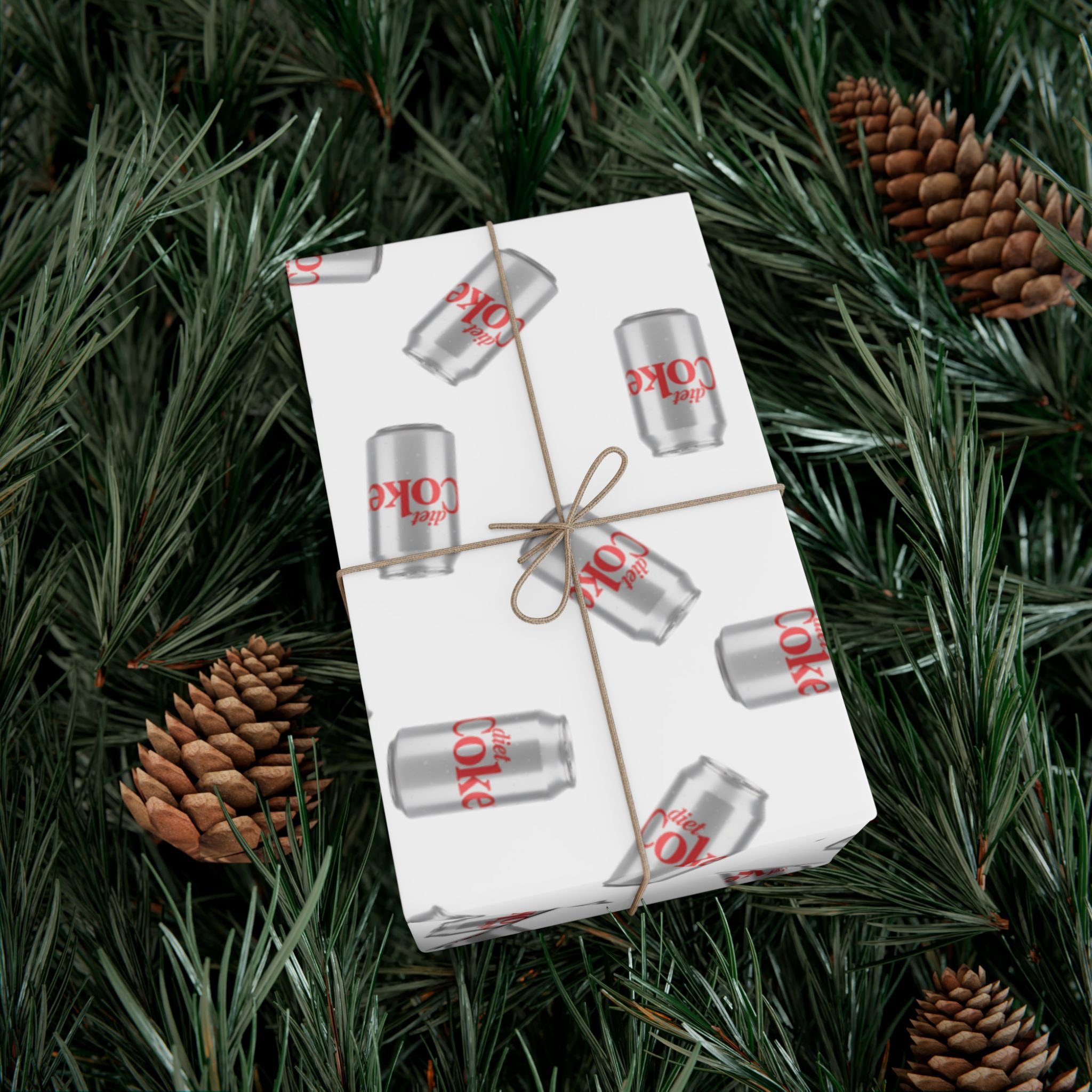 Diet Coke Can Gift Wrap Paper — Soda Can Pattern Wrapping Paper