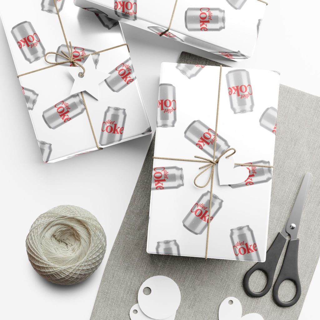 Diet Coke Can Gift Wrap Paper — Soda Can Pattern Wrapping Paper