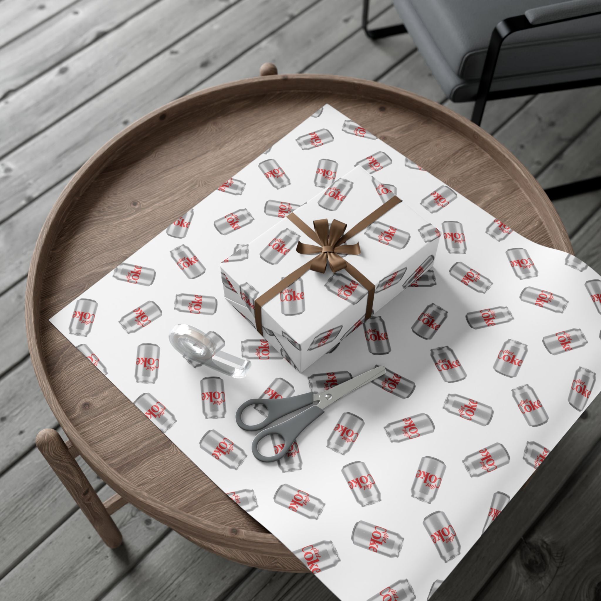 Diet Coke Can Gift Wrap Paper — Soda Can Pattern Wrapping Paper