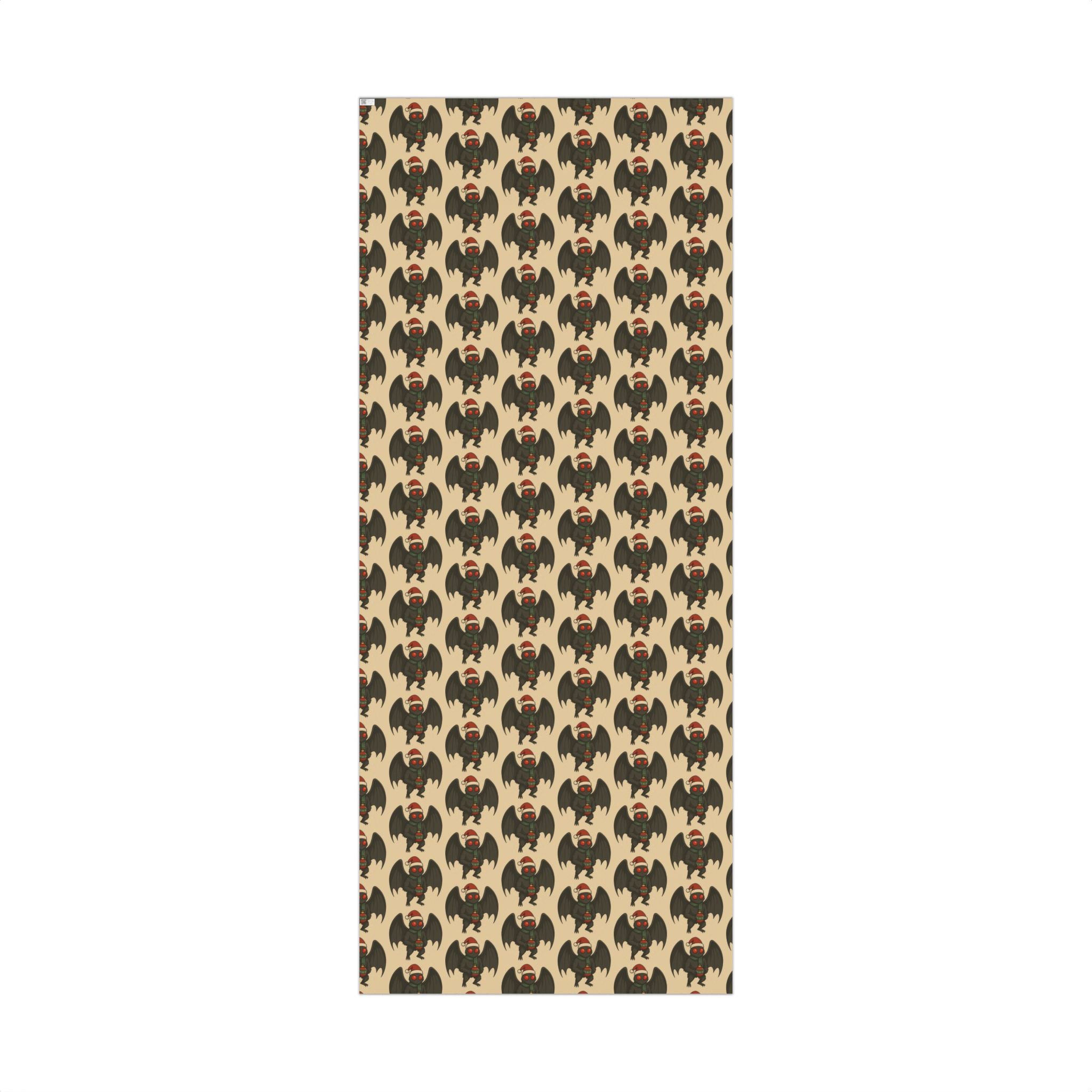 Mug, Mothman Cryptid Funny Christmas Art Drawing, Cryptid Gift Wrap Papers, Gift Wrapping Paper, Holiday Art Print, Funny Cryptid Design,