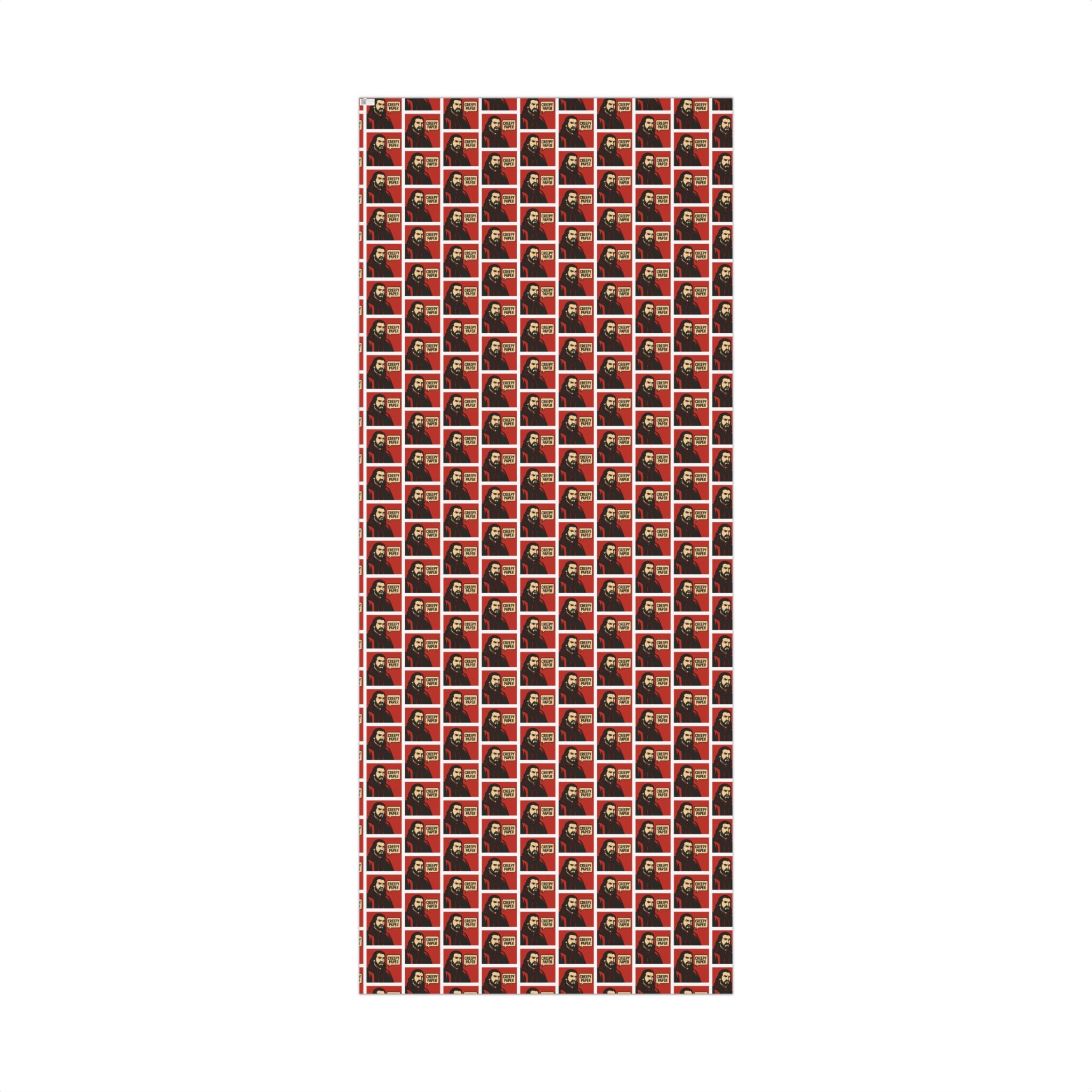 Red/White - Creepy Paper Wrapping Paper, Nandor from What we do in the Shadows Show, Gift Wrap for Fans, Halloween Decor, Unique Gift Wrap