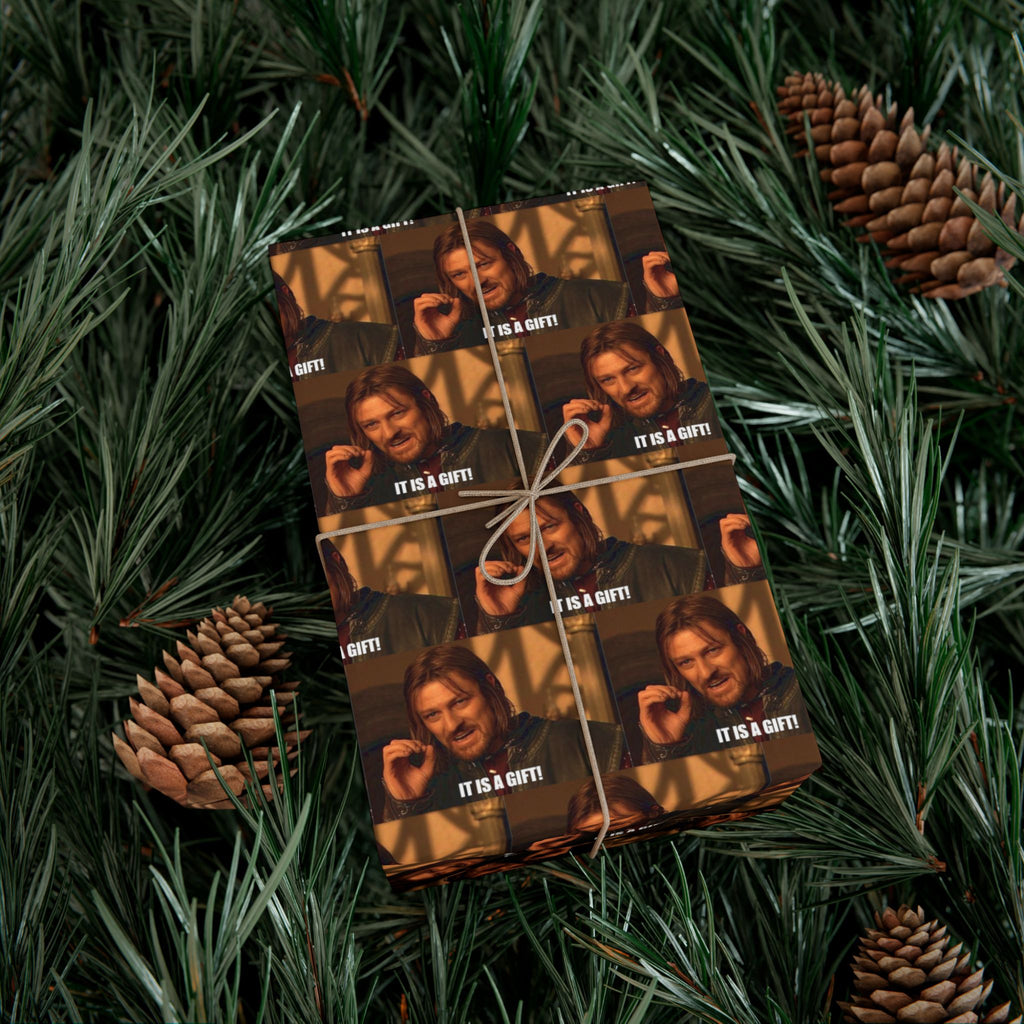 Gift Wrap Papers - Boromir's 'It is a gift' Quote from Lord of the Rings