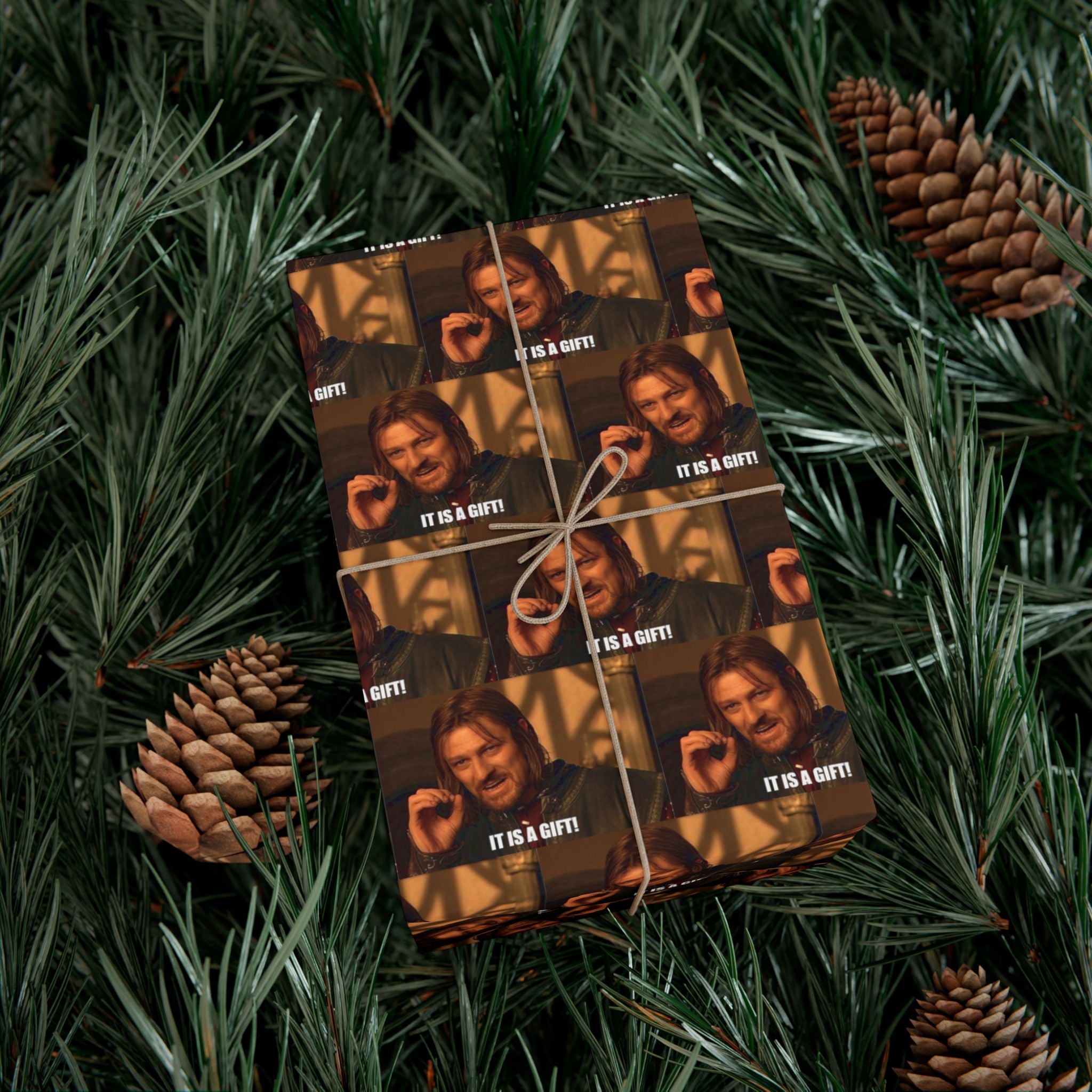Gift Wrap Papers - Boromir's 'It is a gift' Quote from Lord of the Rings