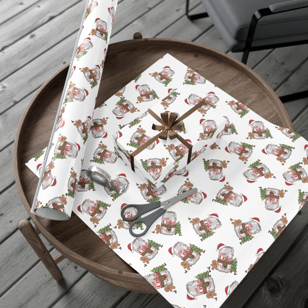 Diet Coke Christmas Wrapping Paper — Festive Soda-Themed Gift Wrap