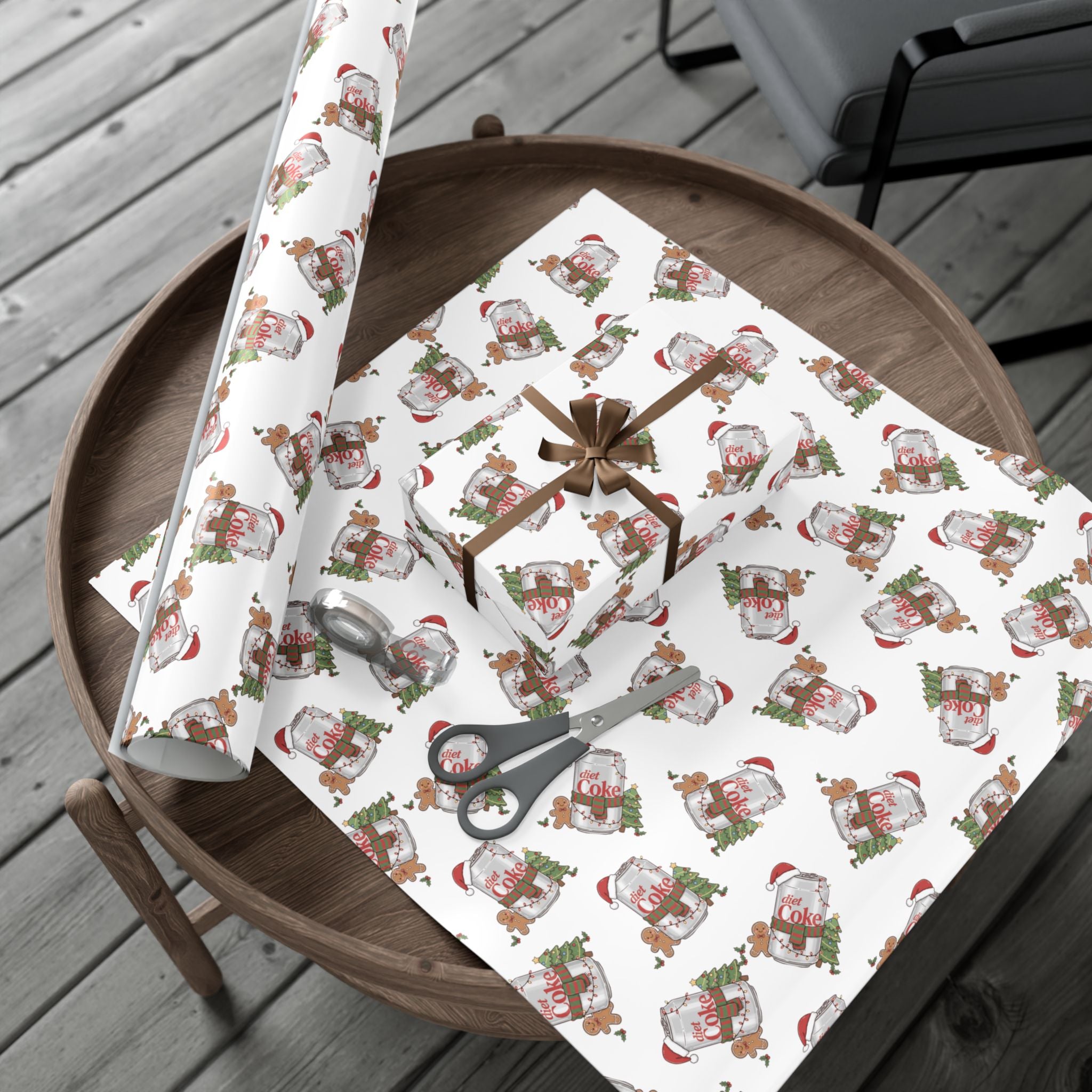 Diet Coke Christmas Wrapping Paper — Festive Soda-Themed Gift Wrap