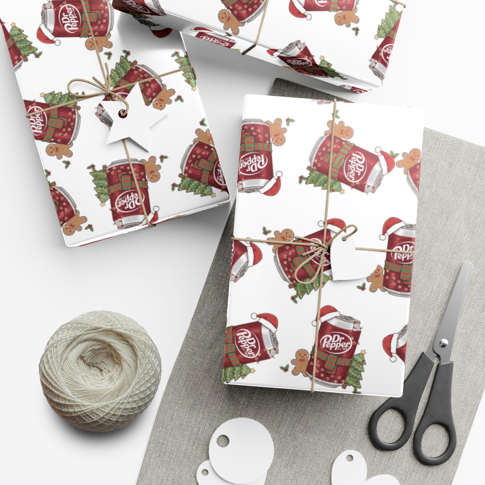 Wrapping Paper, Funny Dr Pepper Christmas Gift Wrap Papers, Holiday Gift Wrap, Unique Christmas Wrap, Christmas Present Soda Pop Texas