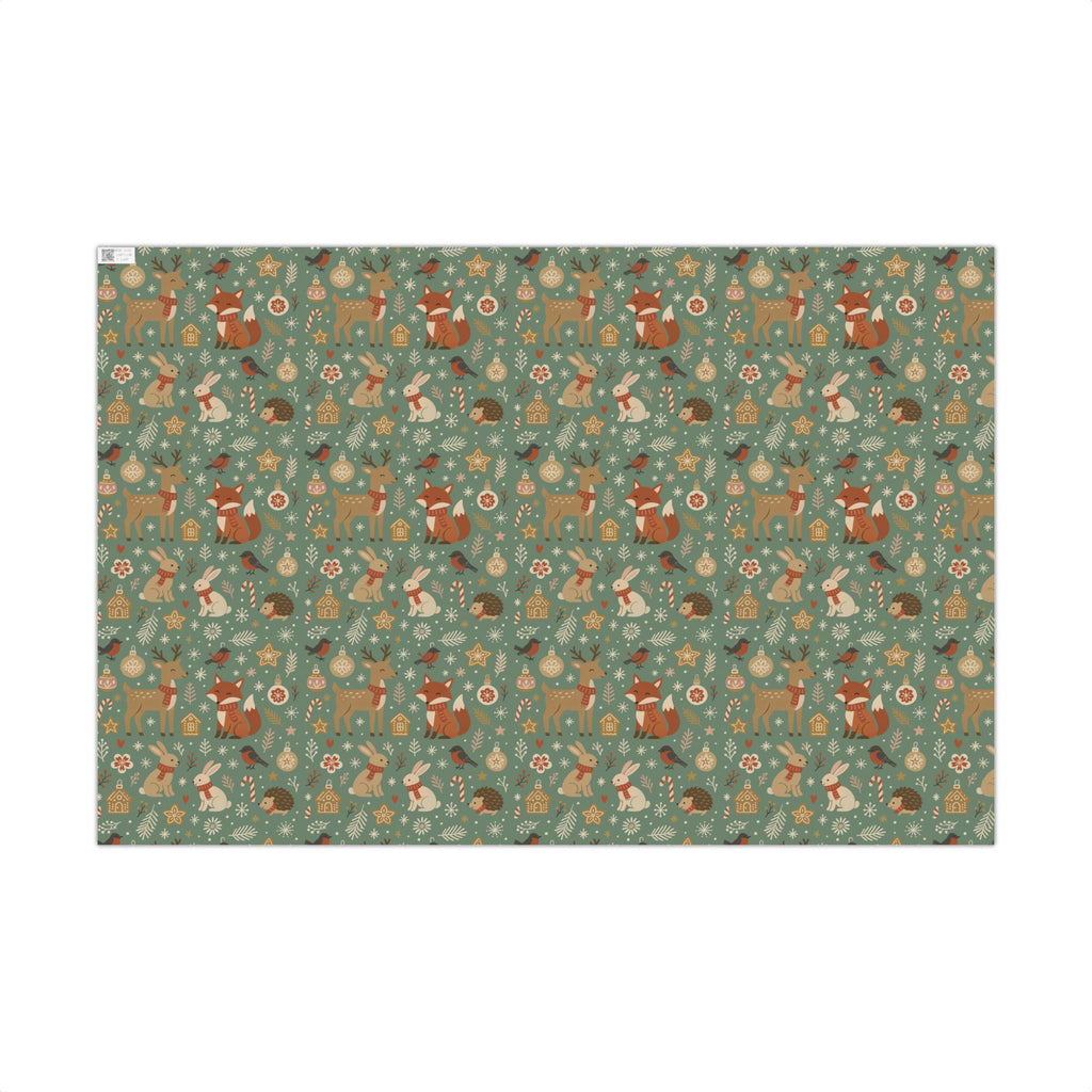 Woodland Forest Animals Gift Wrap — Cute Fox, Deer, Bunny Wrapping Paper