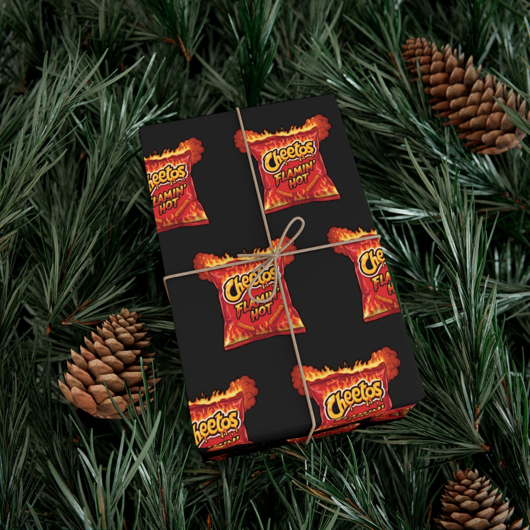 Wrapping Paper, Frito-Lay Hot Cheetos Bag of Chips Gag Gift Funny, Gift Wrap Roll, Chip Lover Gift, Unique Wrapping Paper, Funny Gift Wrap,