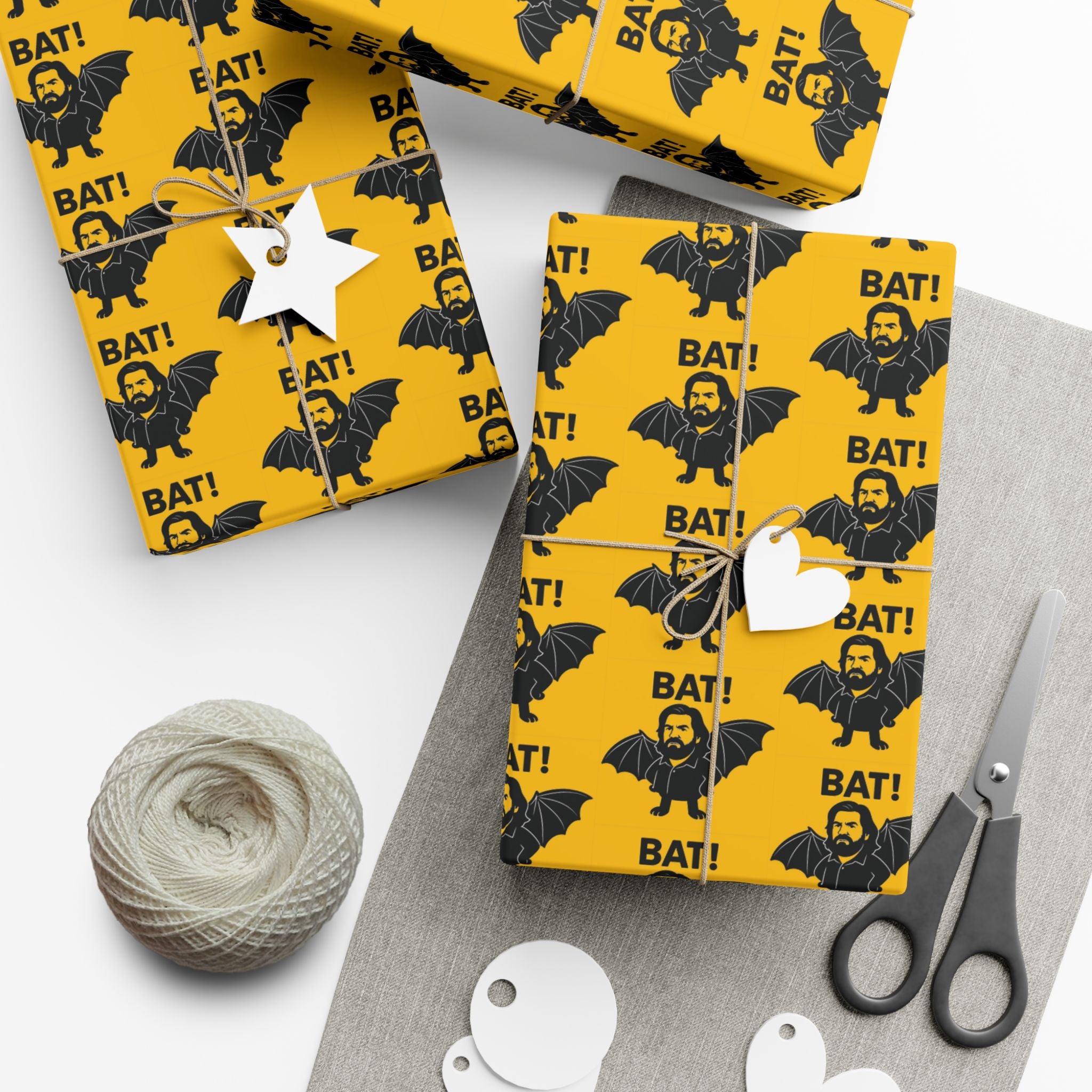 Wrapping Paper, Lazlo What We Do In The Shadows Quote BAT! Gift Wrap Papers, Funny Gift Wrap, Halloween Wrapping Paper, Pop Culture Gift