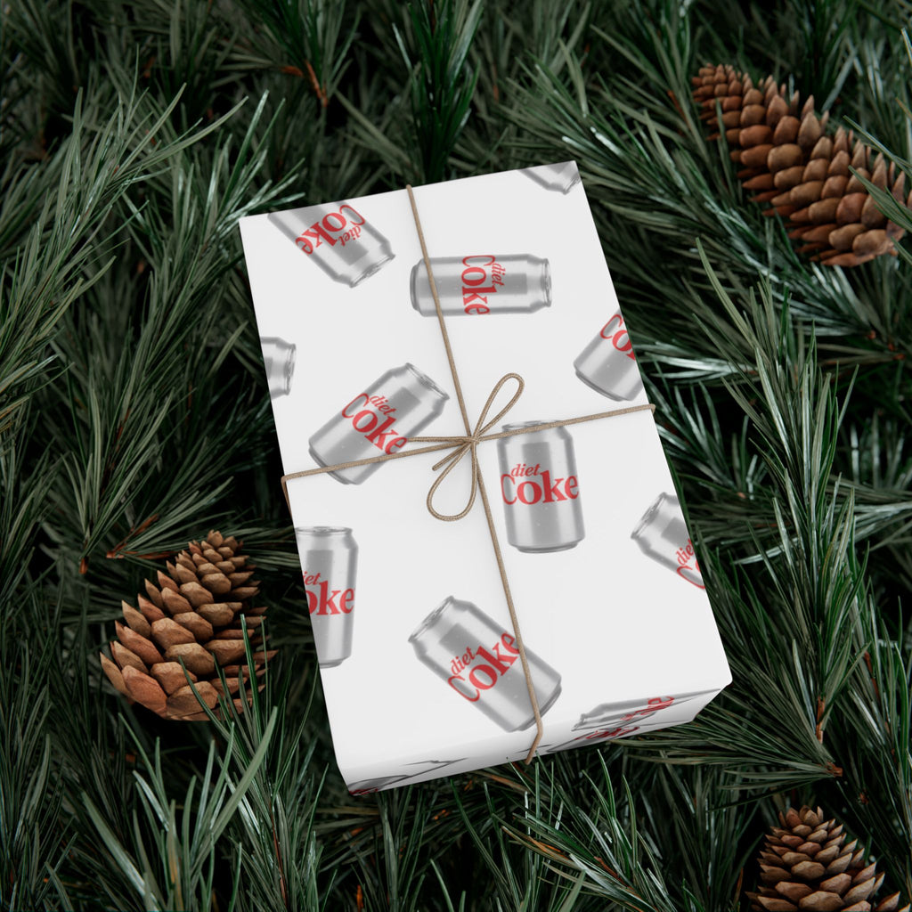 Diet Coke Can Gift Wrap Paper — Soda Can Pattern Wrapping Paper
