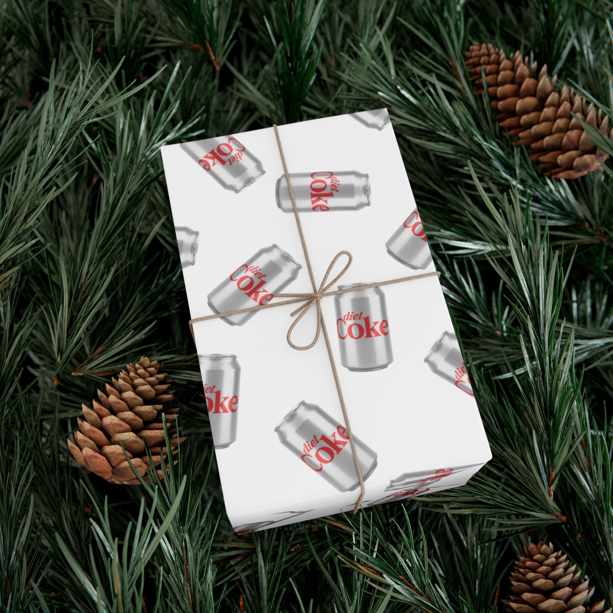 Diet Coke Can Gift Wrap Paper — Soda Can Pattern Wrapping Paper