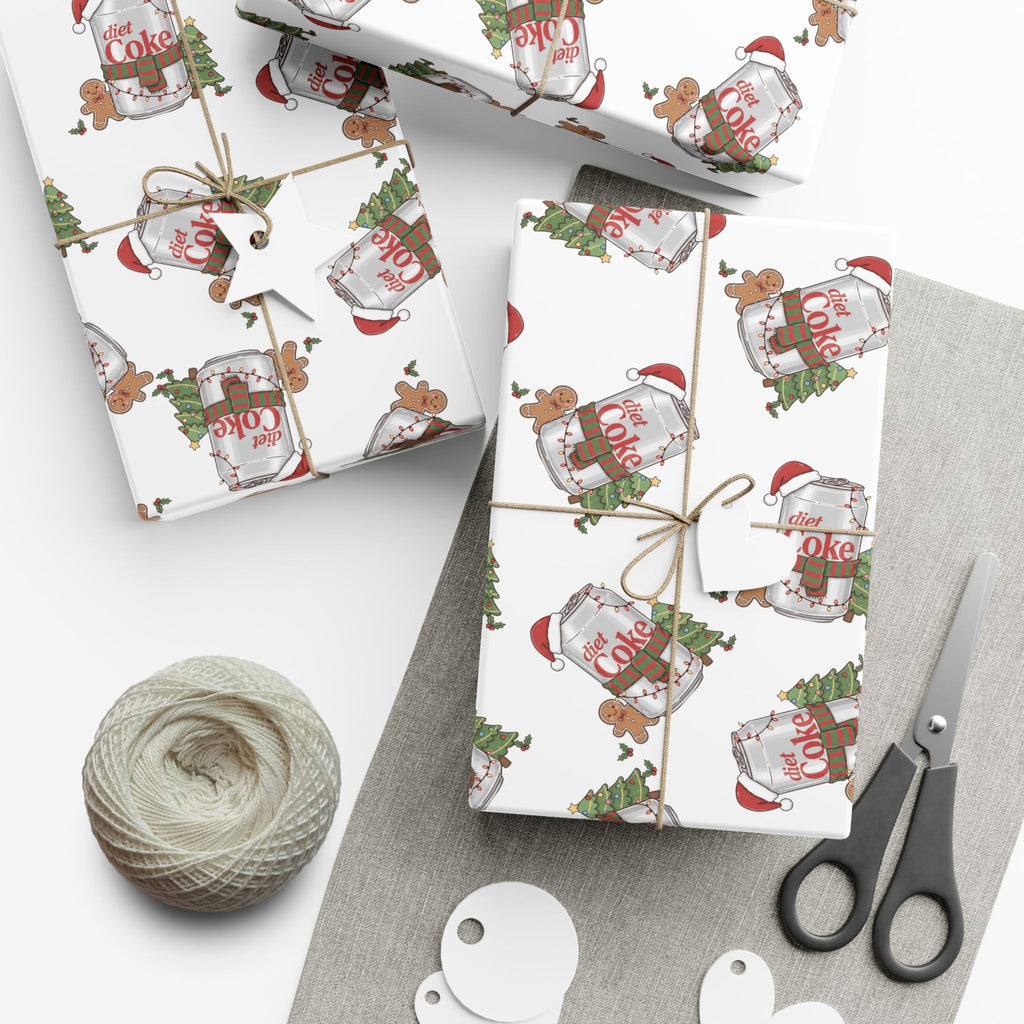 Diet Coke Christmas Wrapping Paper — Festive Soda-Themed Gift Wrap