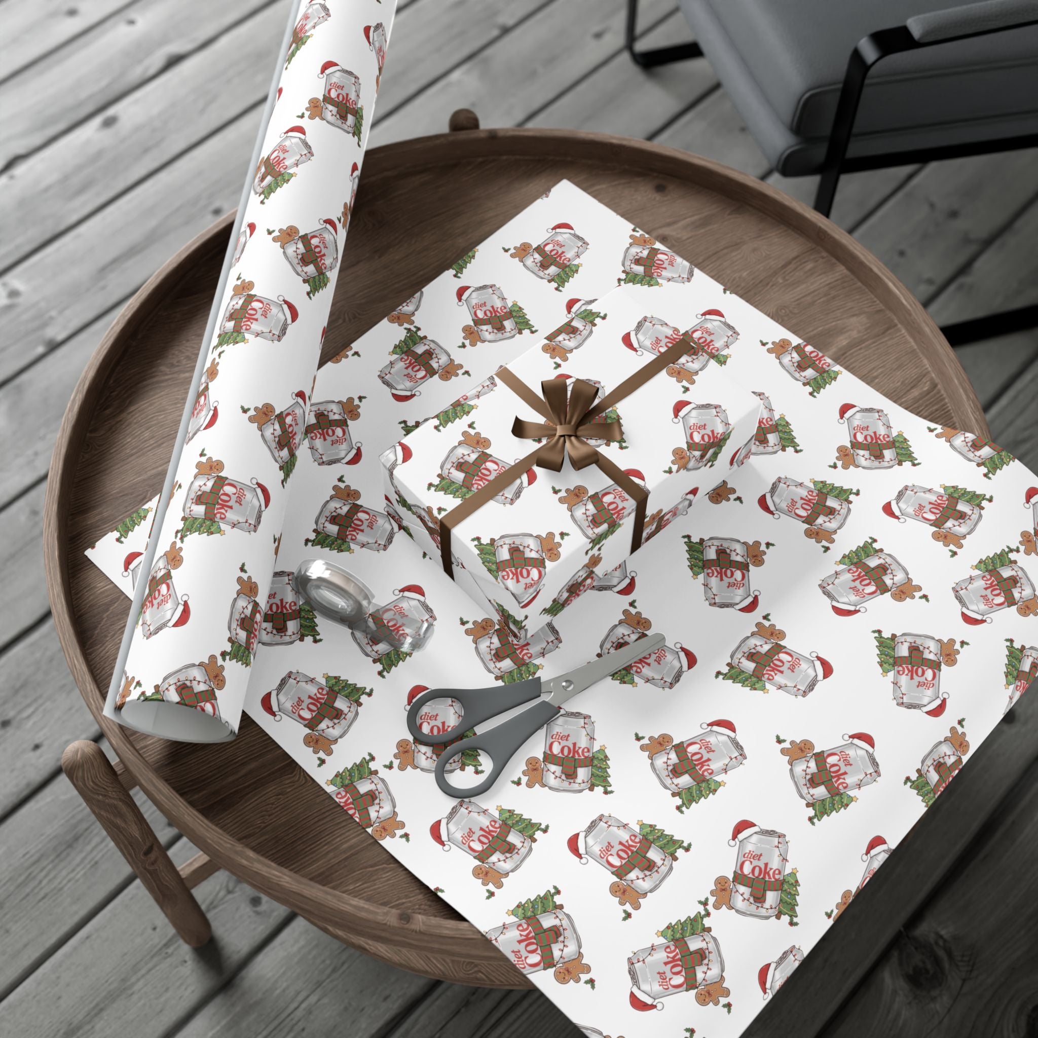 Diet Coke Christmas Wrapping Paper — Festive Soda-Themed Gift Wrap