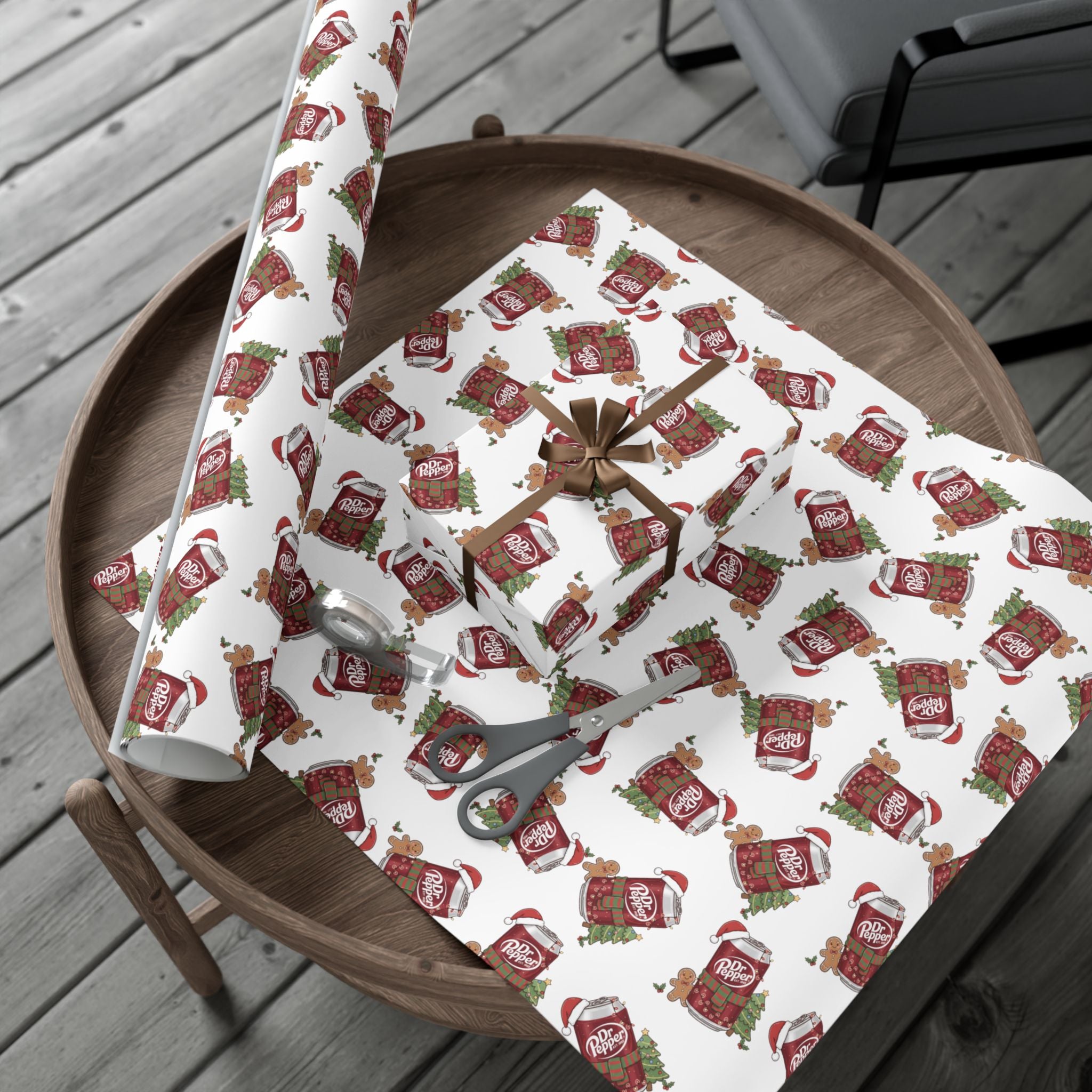 Wrapping Paper, Funny Dr Pepper Christmas Gift Wrap Papers, Holiday Gift Wrap, Unique Christmas Wrap, Christmas Present Soda Pop Texas