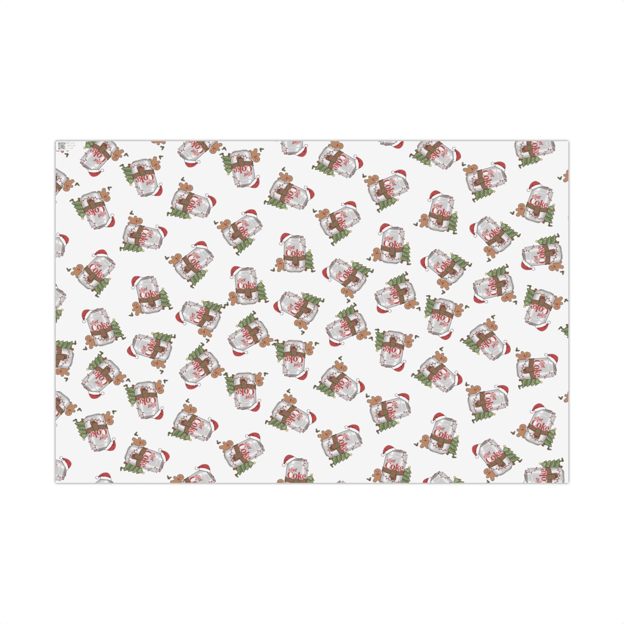 Diet Coke Christmas Wrapping Paper, Diet Coke Gift Wrap, Coca Cola Holiday Present Wrap, Funny Xmas Decor, Festive Wrapping Sheets