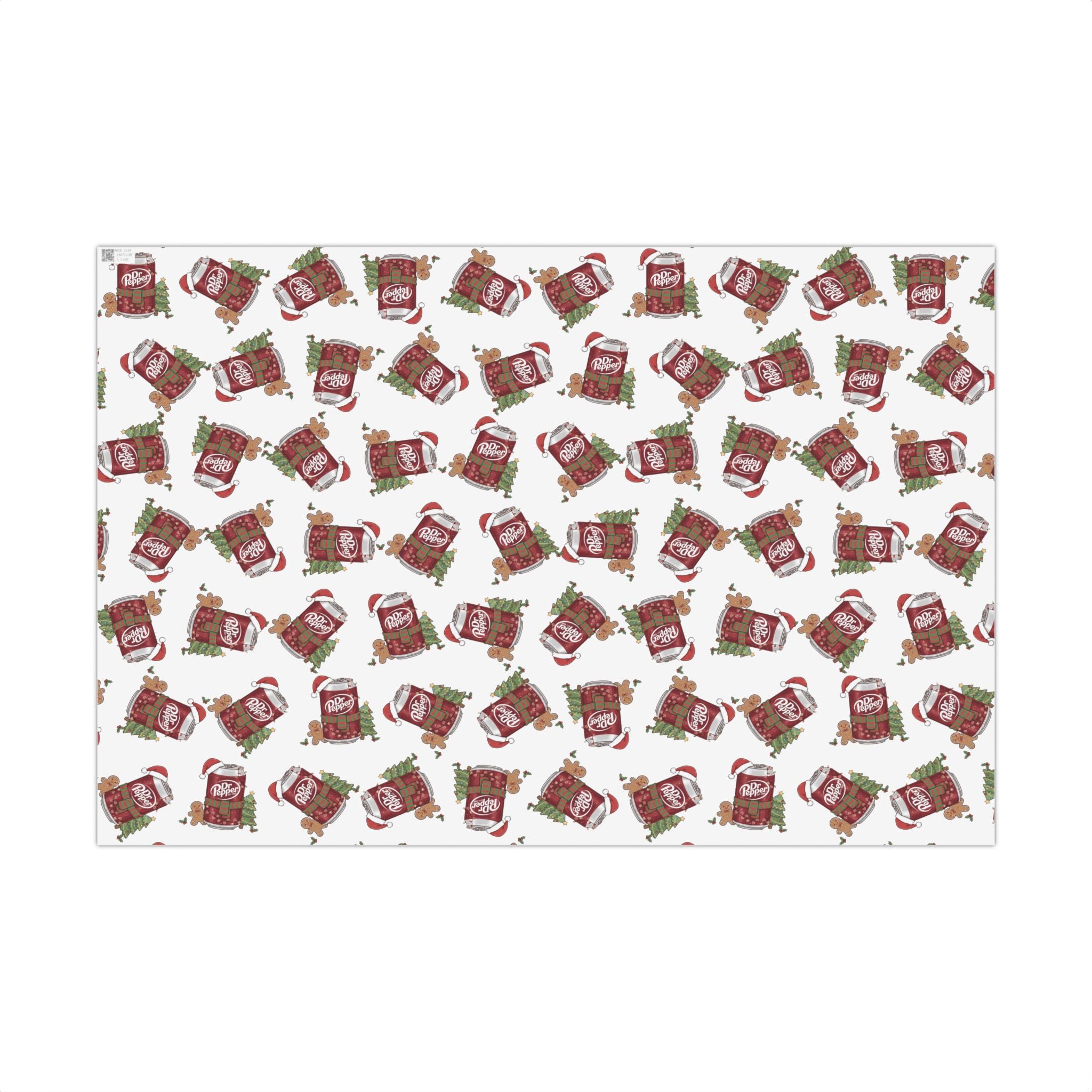 Wrapping Paper, Funny Dr Pepper Christmas Gift Wrap Papers, Holiday Gift Wrap, Unique Christmas Wrap, Christmas Present Soda Pop Texas