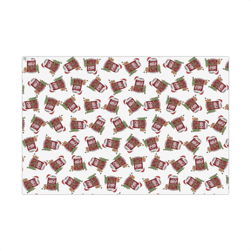 Wrapping Paper, Funny Dr Pepper Christmas Gift Wrap Papers, Holiday Gift Wrap, Unique Christmas Wrap, Christmas Present Soda Pop Texas