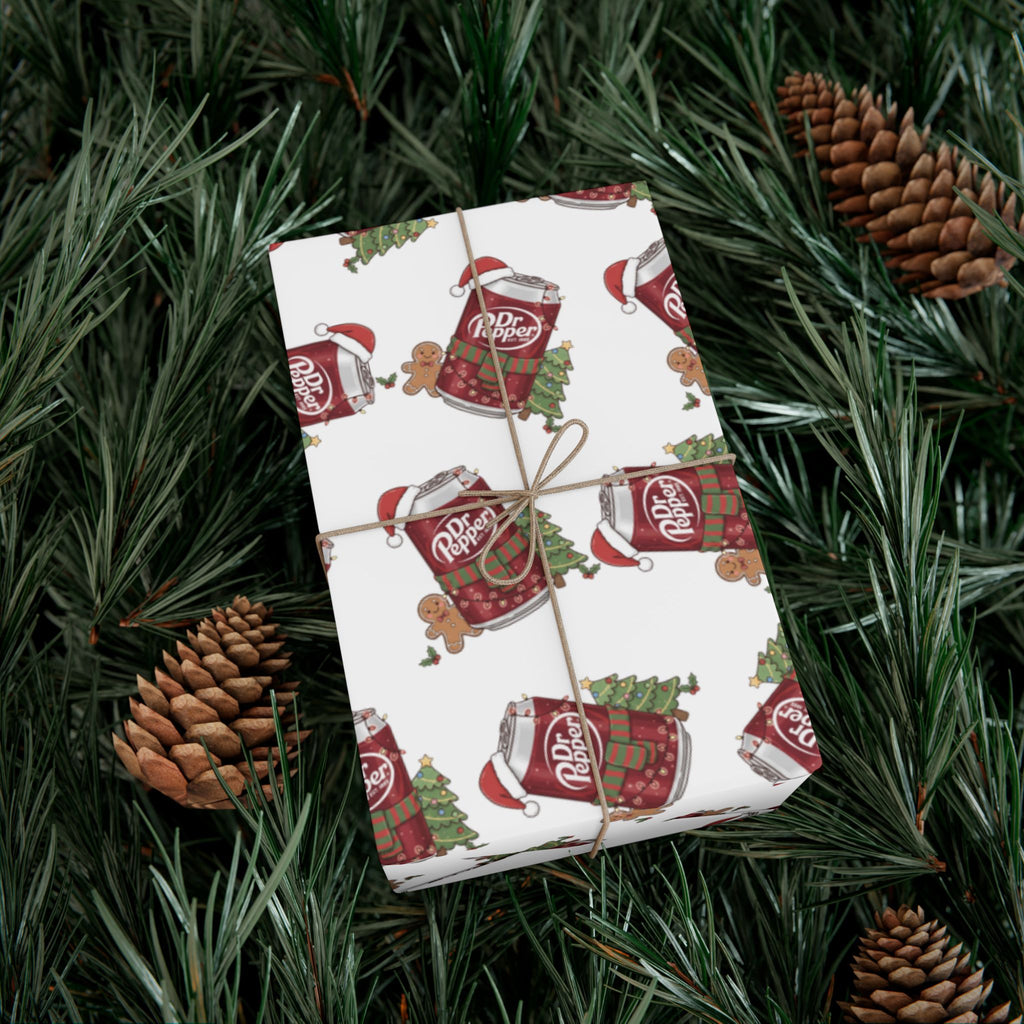 Wrapping Paper, Funny Dr Pepper Christmas Gift Wrap Papers, Holiday Gift Wrap, Unique Christmas Wrap, Christmas Present Soda Pop Texas
