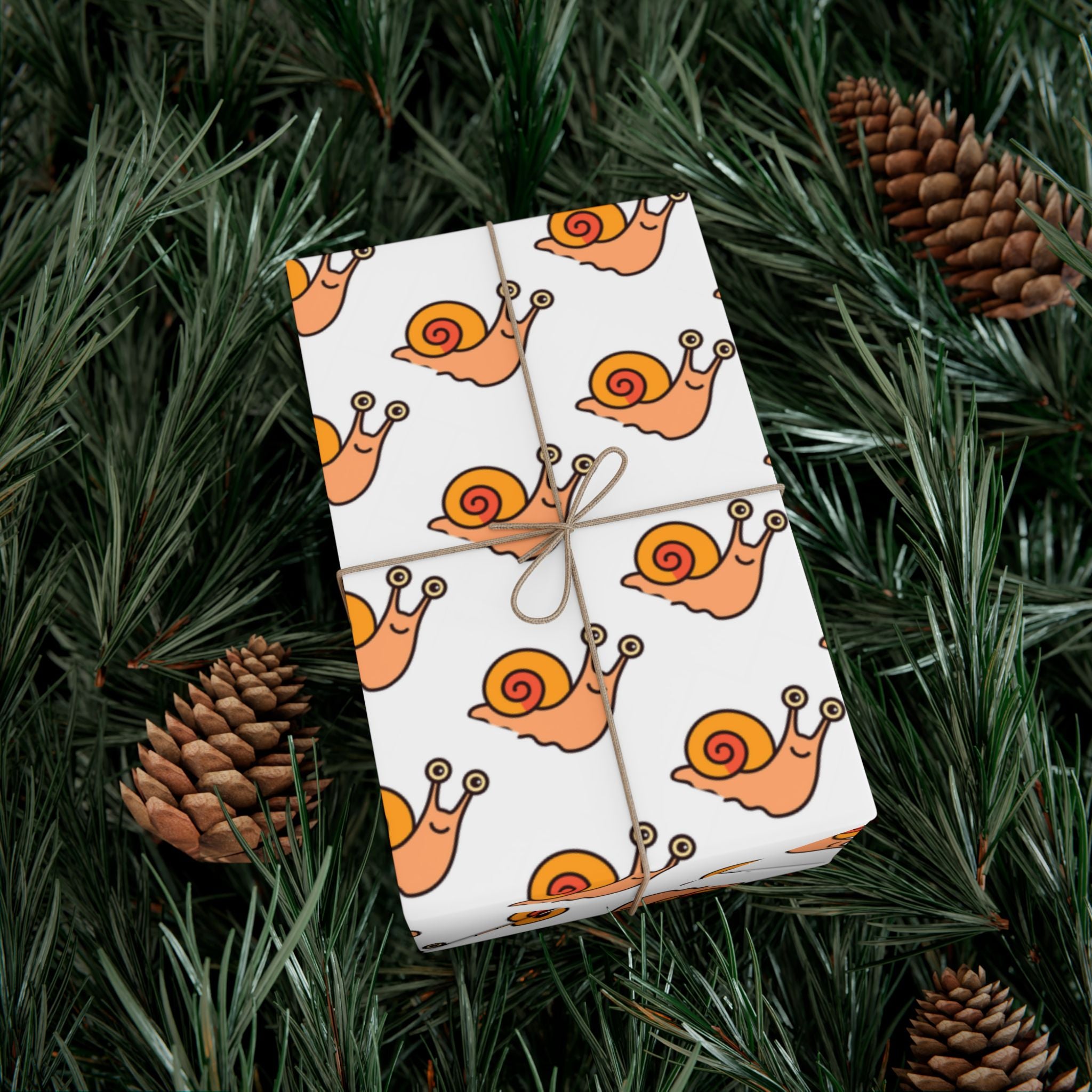 Cute Snail Gift Wrapping Paper, Roll with Cute Snail Design - Perfect for Nature Lovers, Kids' Birthdays, Holidays, Crafting, DIY Projects