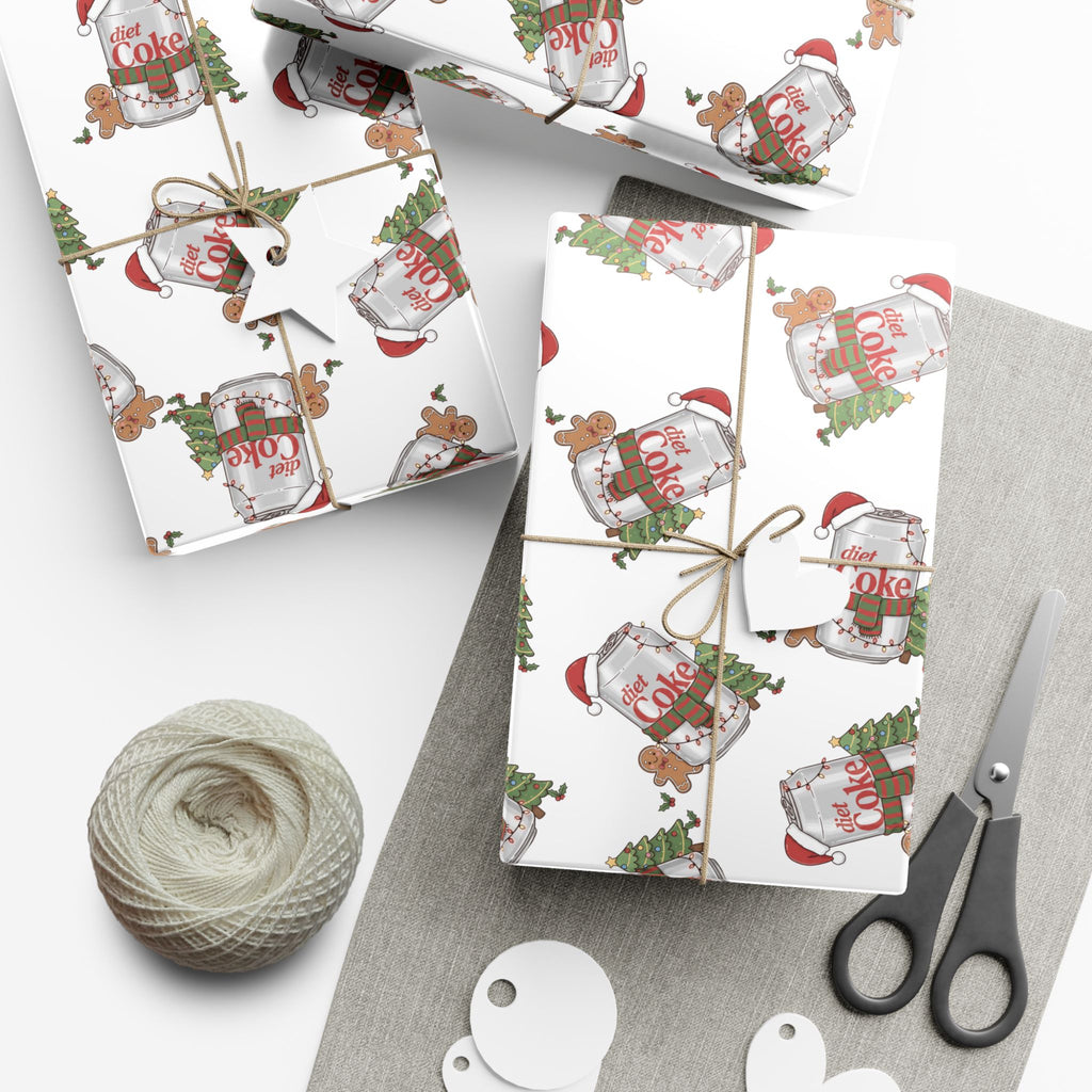 Diet Coke Christmas Wrapping Paper — Festive Soda-Themed Gift Wrap