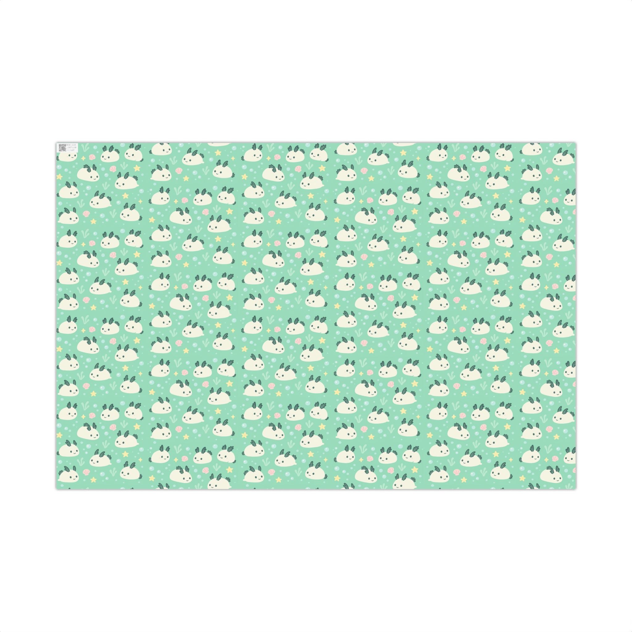 Gift Wrap Papers, Sea Bunny Creature Pattern Ocean, Wrapping Paper Roll, Cute Animal Gift Wrap, Underwater Theme Gift Wrap, Sea Life Pattern