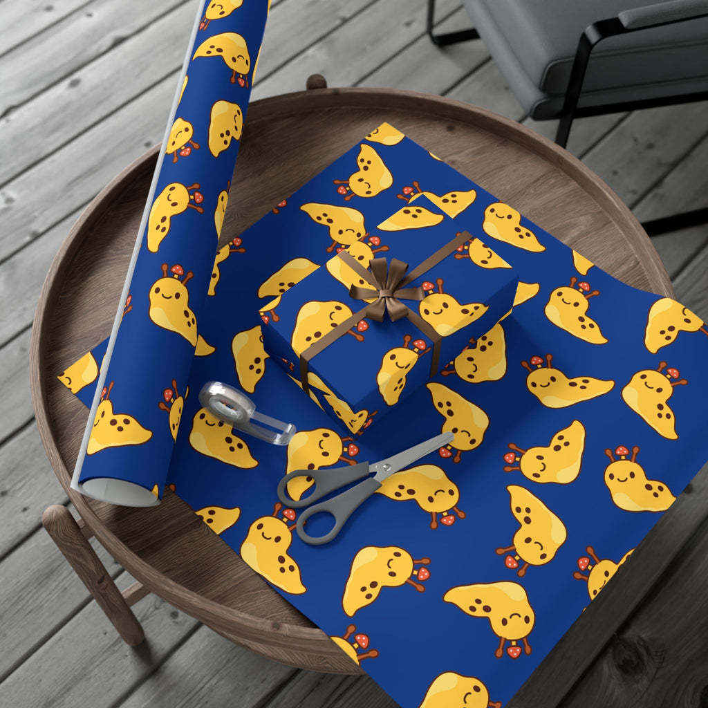 Gift Wrap Papers, Nature Lover Gift, Cute Banana Slug Mushroom Design, Gift Wrap Sheets, Wrapping Paper Roll, Snail Slug Lover Present