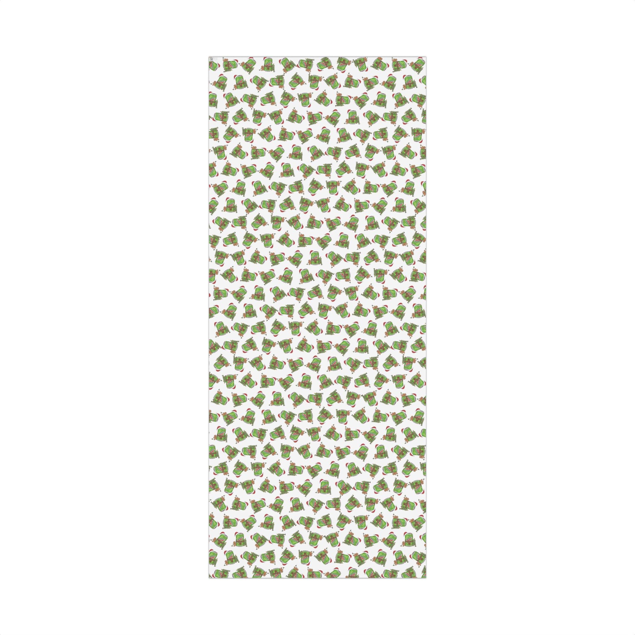 Mountain Dew Christmas Wrapping Paper, Funny Cute Mountain Dew Soda Christmas Theme, Holiday Gift Wrap, Office Gag