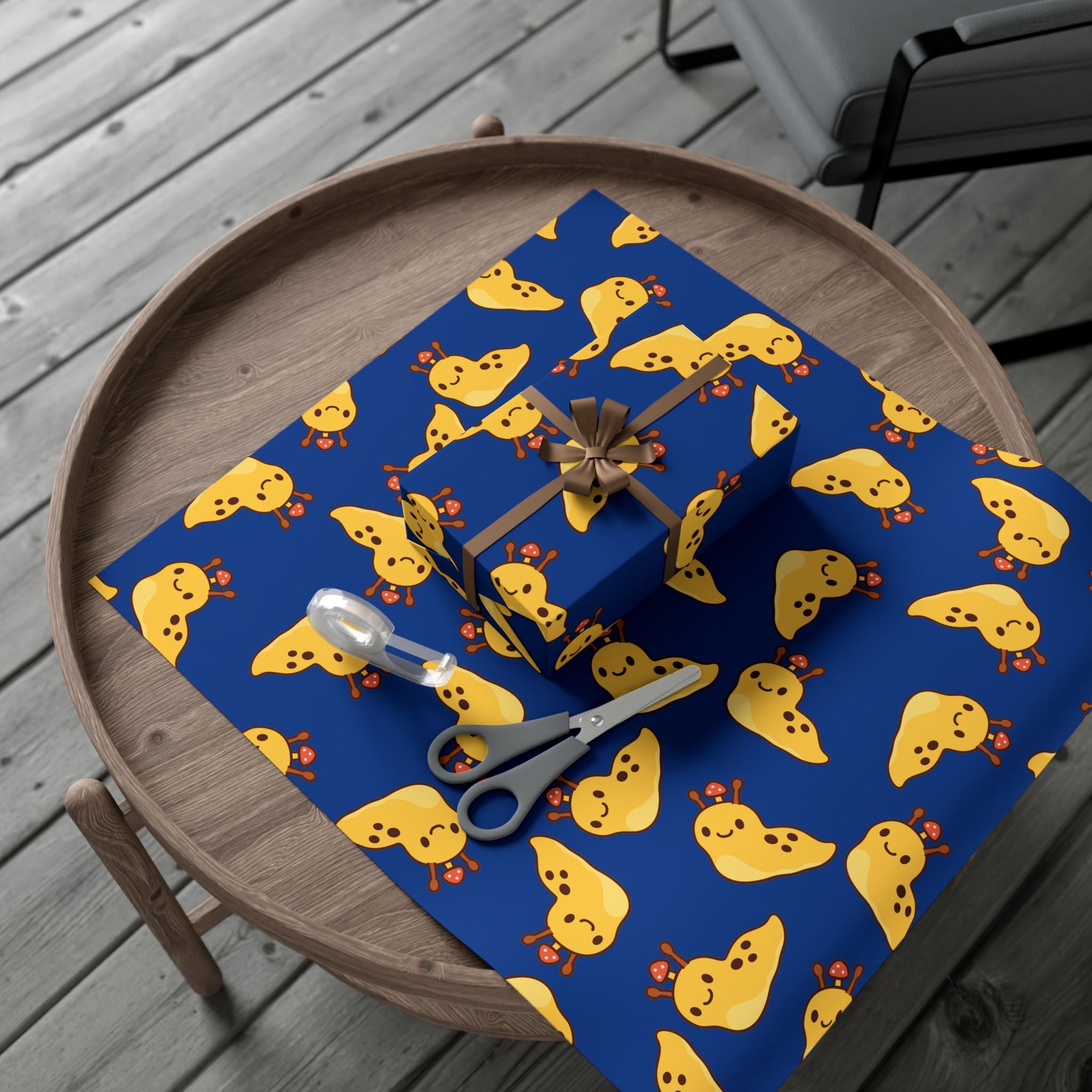 Gift Wrap Papers, Nature Lover Gift, Cute Banana Slug Mushroom Design, Gift Wrap Sheets, Wrapping Paper Roll, Snail Slug Lover Present