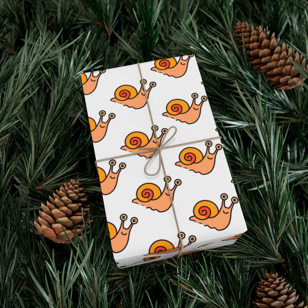 Cute Snail Gift Wrapping Paper, Roll with Cute Snail Design - Perfect for Nature Lovers, Kids' Birthdays, Holidays, Crafting, DIY Projects