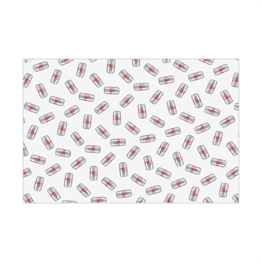 Diet Coke Can Gift Wrap Paper — Soda Can Pattern Wrapping Paper