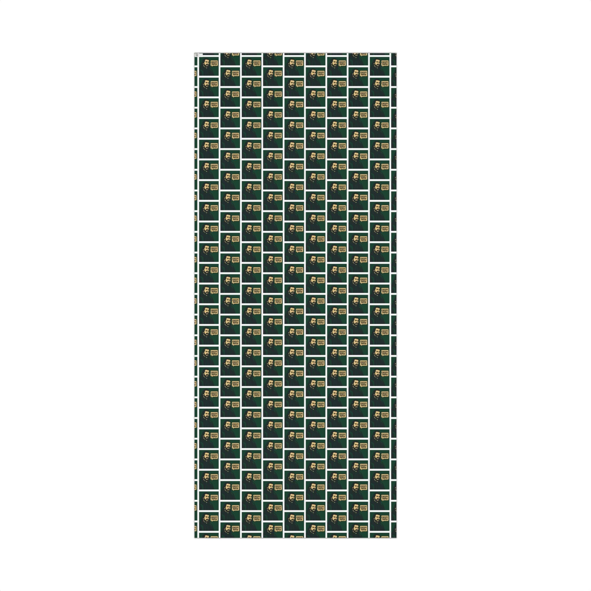 Green/White - Creepy Paper Wrapping Paper, Nandor from What we do in the Shadows Show, Gift Wrap for Fans, Halloween Decor, Unique Gift Wrap