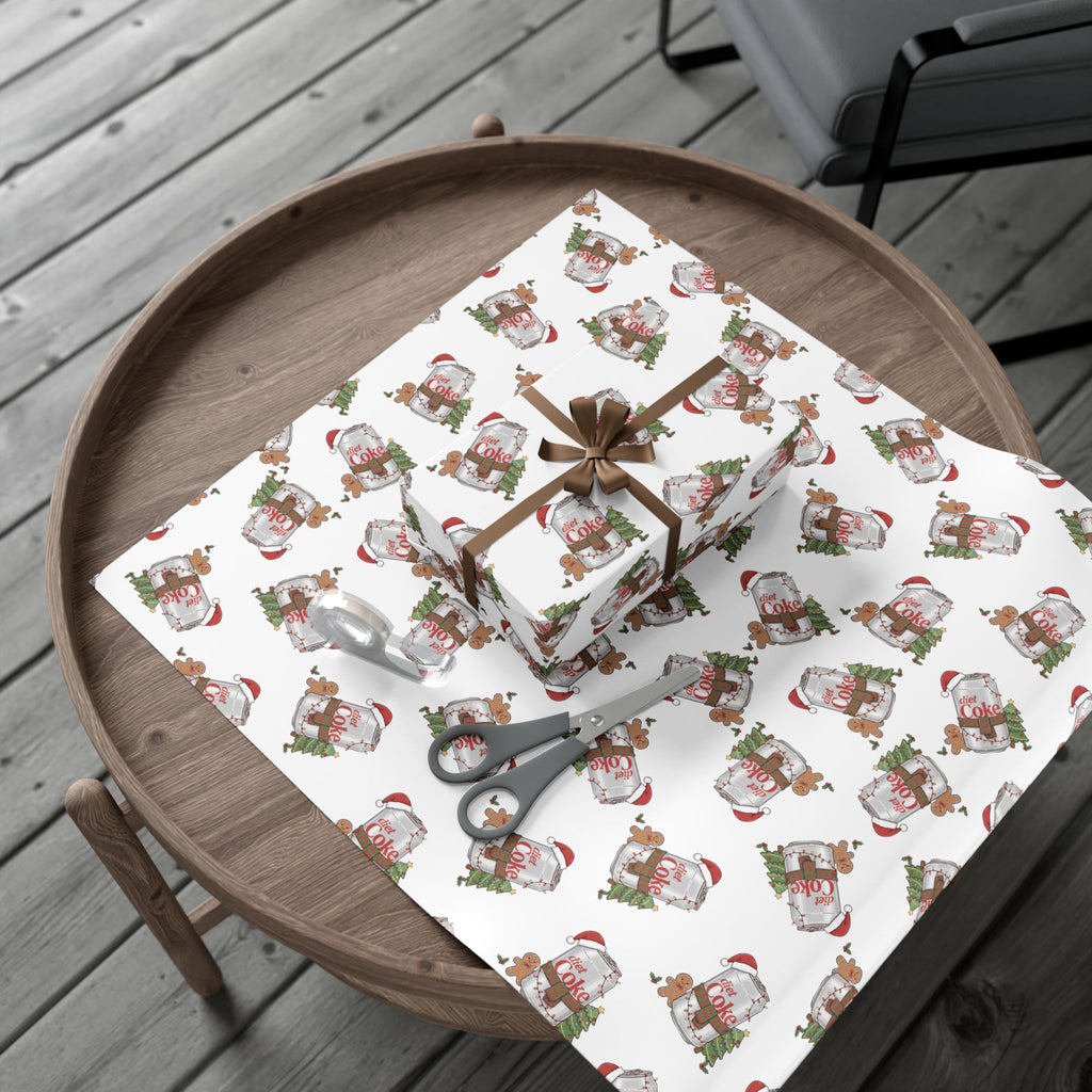 Diet Coke Christmas Wrapping Paper — Festive Soda-Themed Gift Wrap
