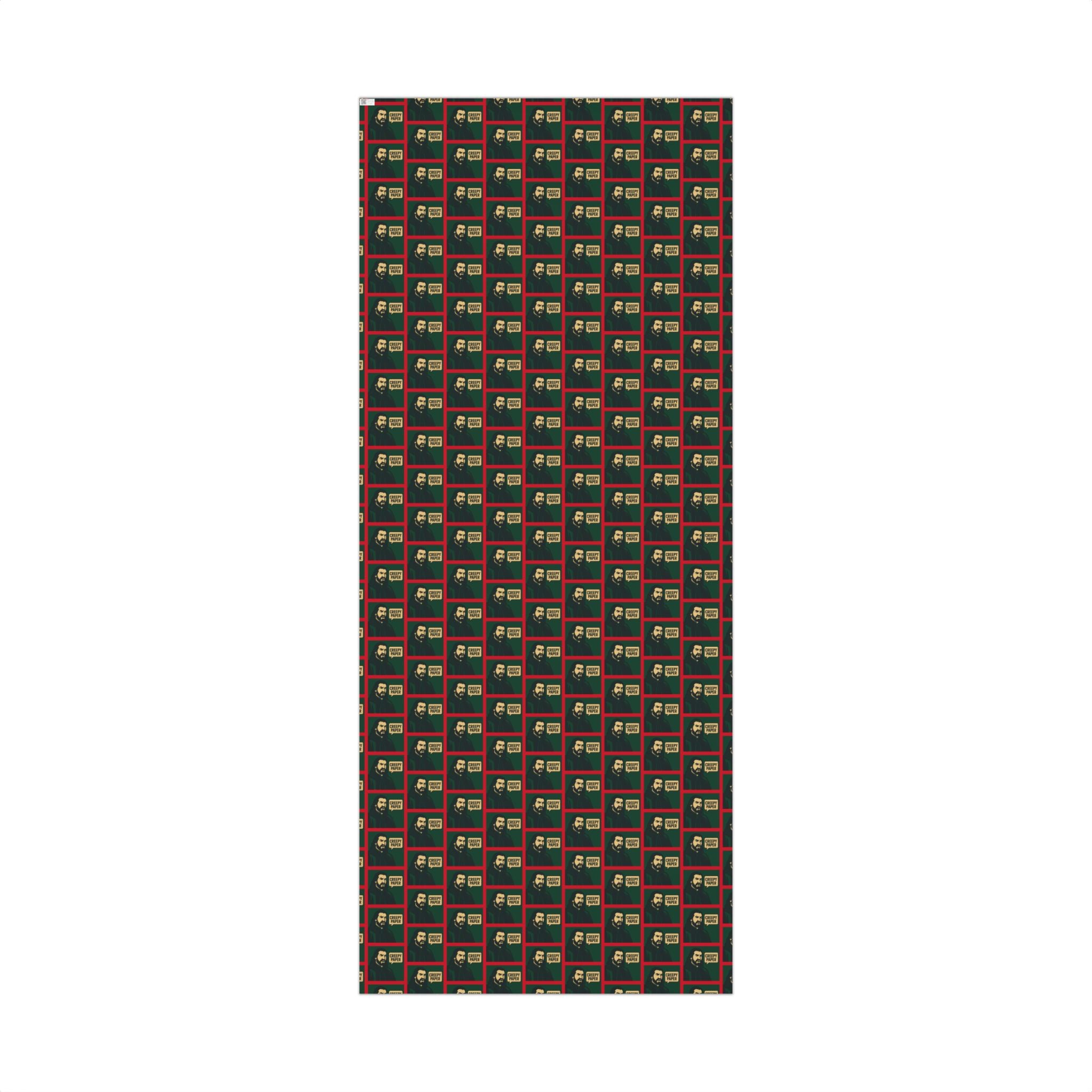 Green/Red - Creepy Paper Wrapping Paper, Nandor from What we do in the Shadows Show, Gift Wrap for Fans, Halloween Decor, Unique Gift Wrap